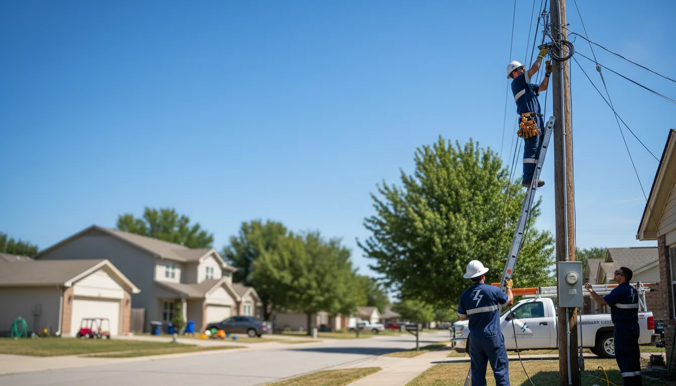 Residential electrician providing installation services in Big Cabin, OK